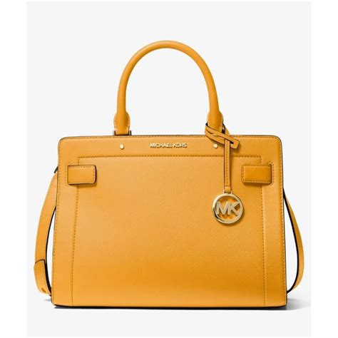 michael kors rayne medium|MICHAEL KORS Rayne Medium Saffiano Leather Satchel Optic .